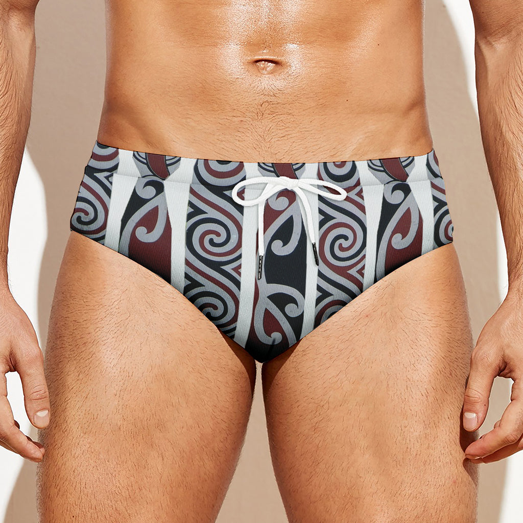 Maori Fence Print Men's Swim Briefs