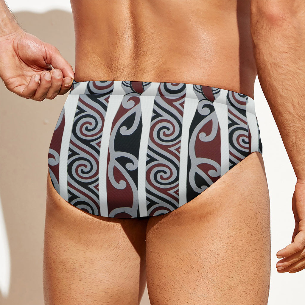 Maori Fence Print Men's Swim Briefs