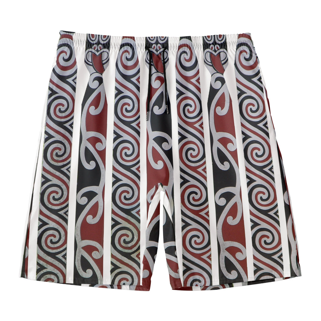 Maori Fence Print Men's Swim Trunks