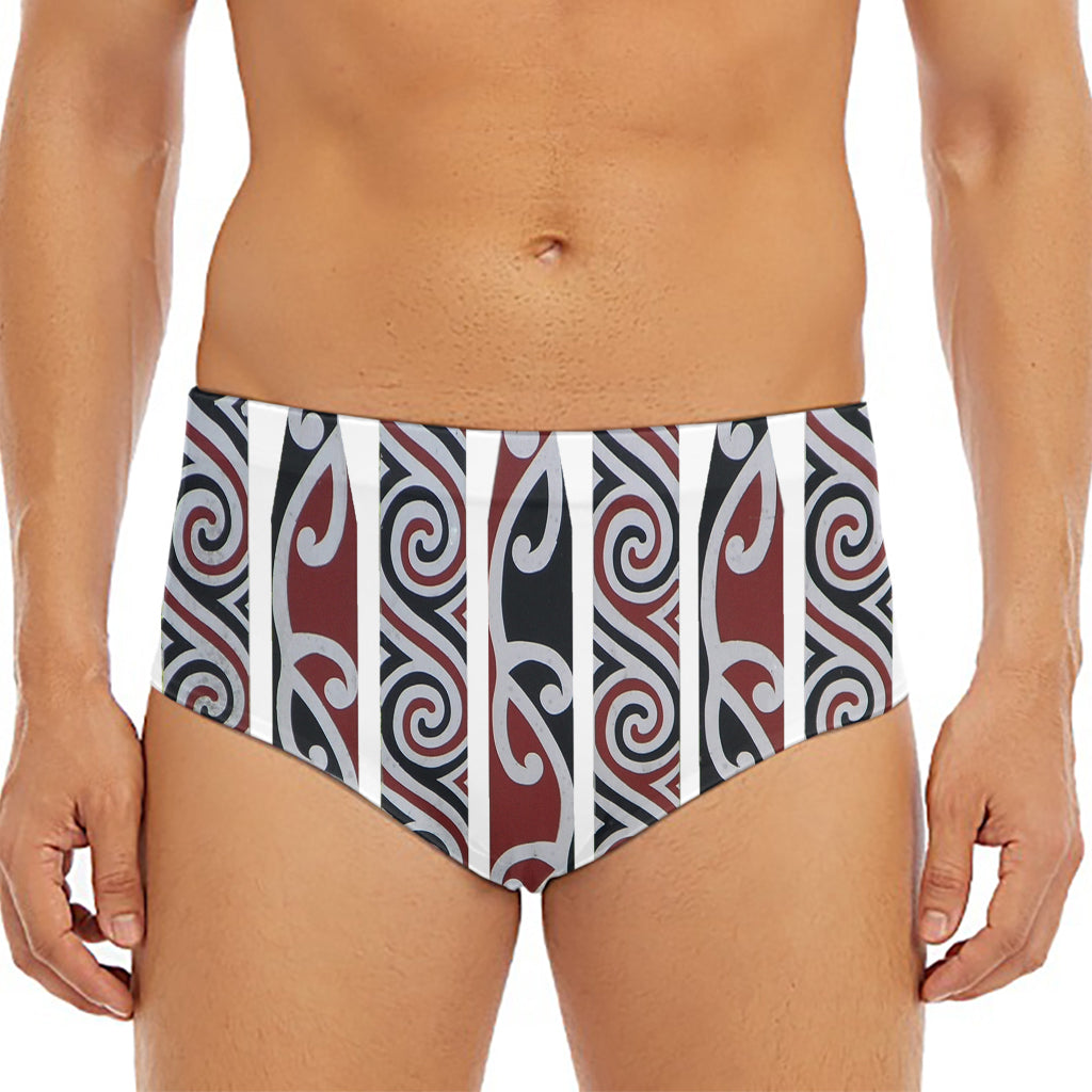 Maori Fence Print Men's Triangle Swim Briefs
