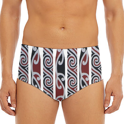 Maori Fence Print Men's Triangle Swim Briefs