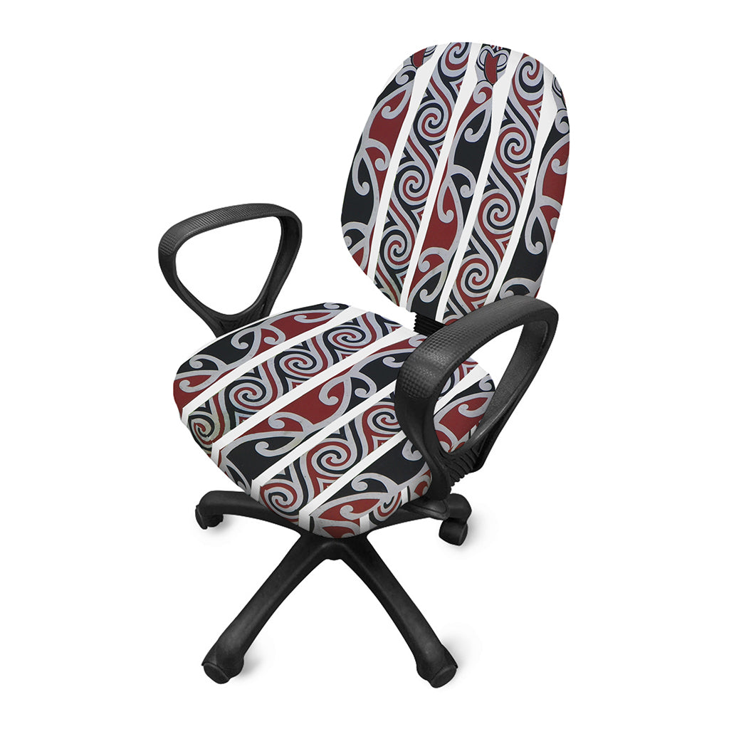 Maori Fence Print Office Chair Cover