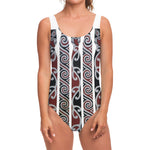 Maori Fence Print One Piece Swimsuit