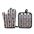 Maori Fence Print Oven Mitt And Pot Holder Set