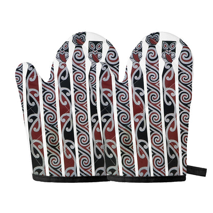 Maori Fence Print Oven Mitts