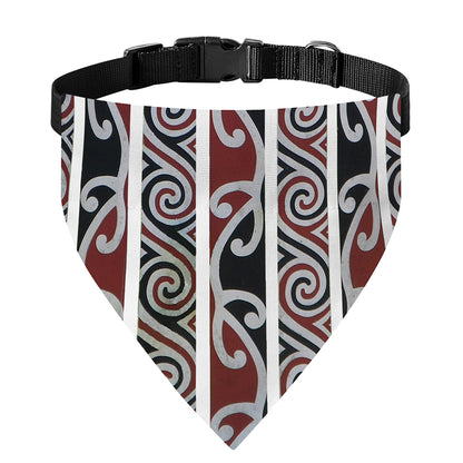 Maori Fence Print Over The Collar Dog Bandana