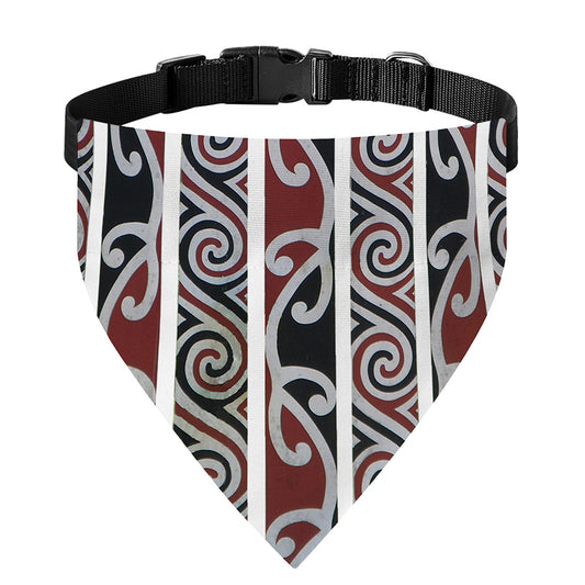 Maori Fence Print Over The Collar Dog Bandana