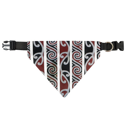 Maori Fence Print Over The Collar Dog Bandana