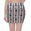 Maori Fence Print Pencil Mini Skirt