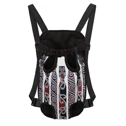 Maori Fence Print Pet Carrier Backpack