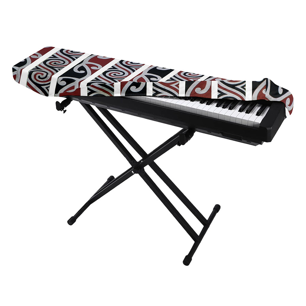 Maori Fence Print Piano Keyboard Cover