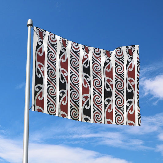 Maori Fence Print Polyester Flag