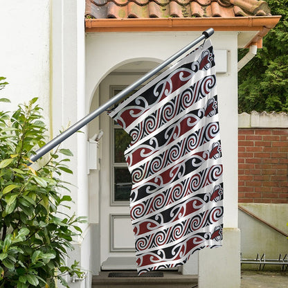 Maori Fence Print Polyester Flag