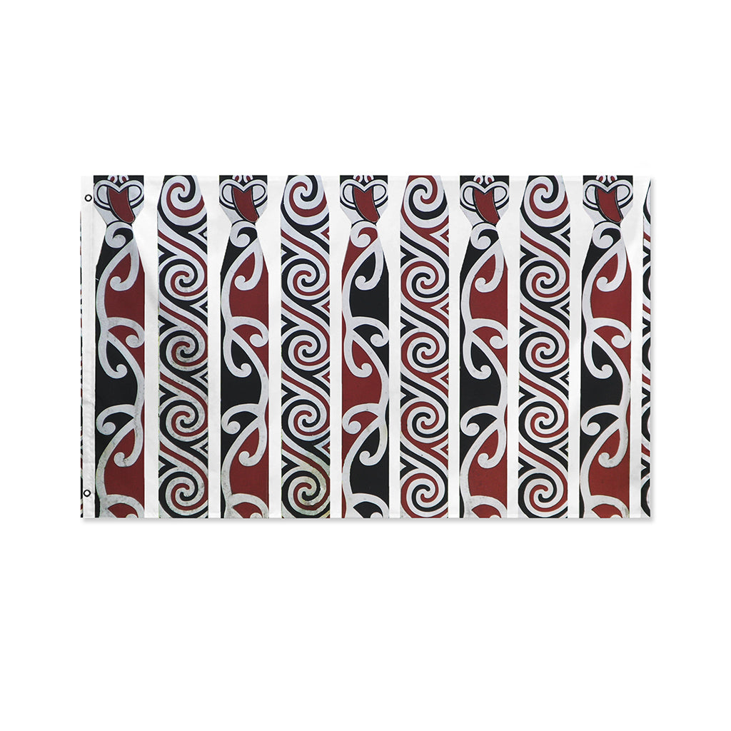 Maori Fence Print Polyester Flag