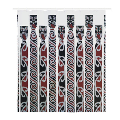 Maori Fence Print Polyester Shower Curtain