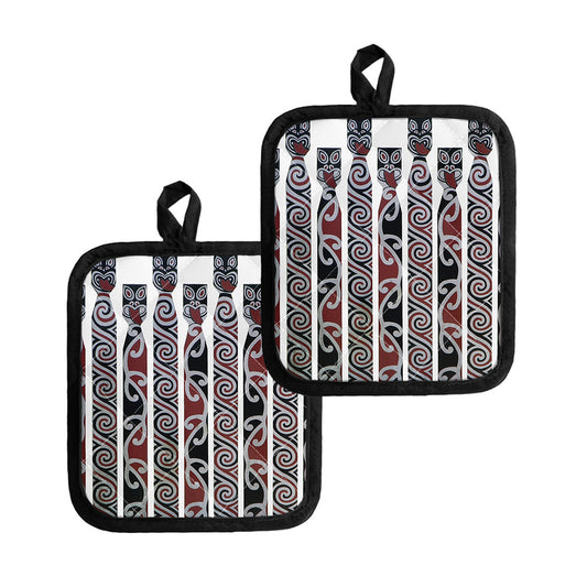 Maori Fence Print Pot Holders