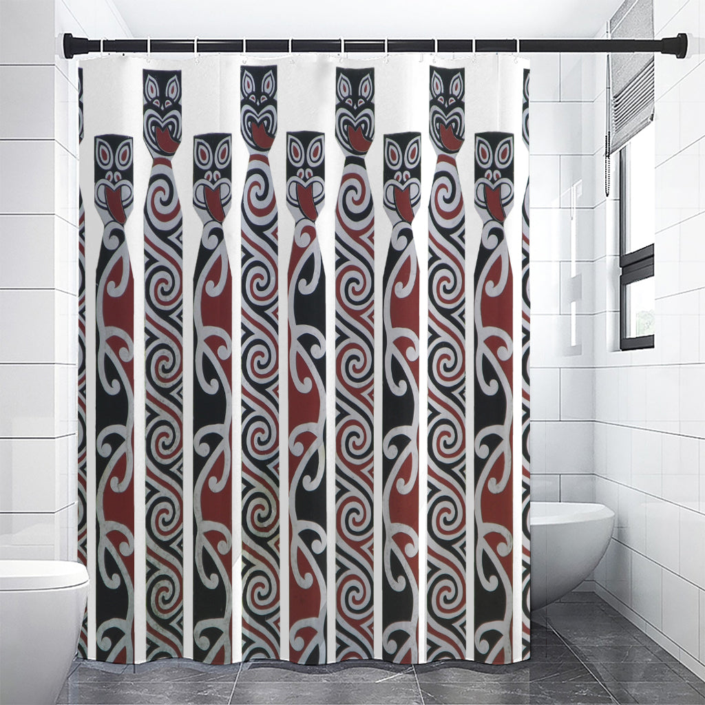 Maori Fence Print Premium Shower Curtain