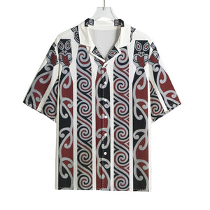 Maori Fence Print Rayon Hawaiian Shirt