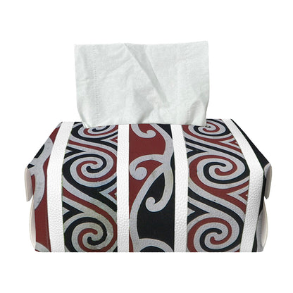 Maori Fence Print Rectangle Tissue Box Cover