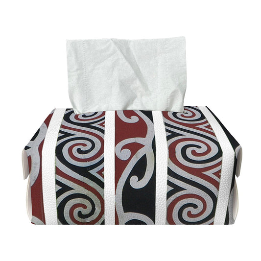 Maori Fence Print Rectangle Tissue Box Cover