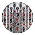 Maori Fence Print Round Floor Mat