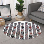 Maori Fence Print Round Rug