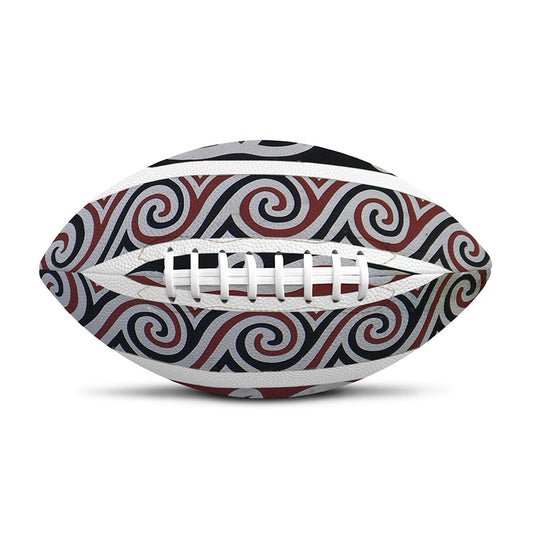 Maori Fence Print Rugby Ball
