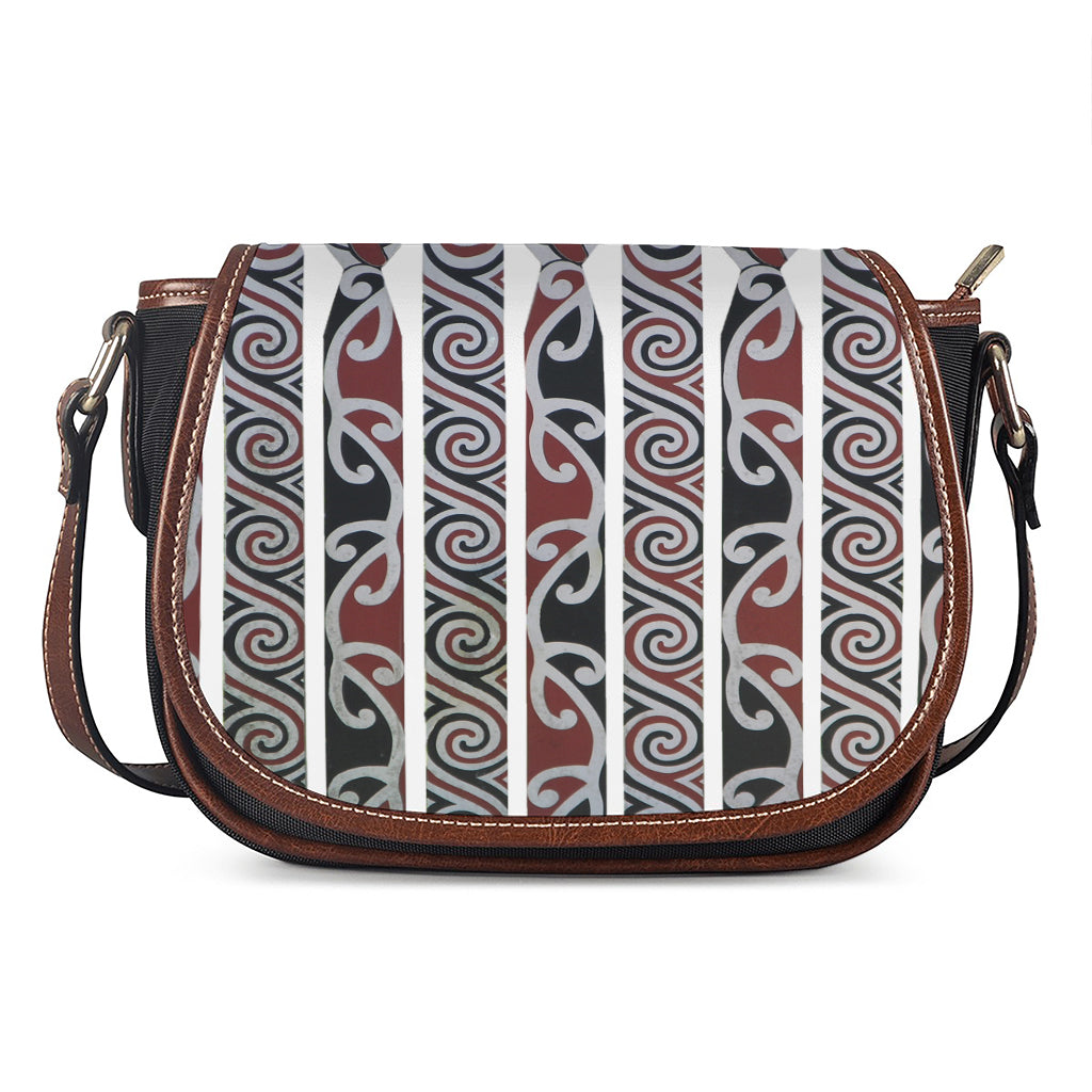 Maori Fence Print Saddle Bag