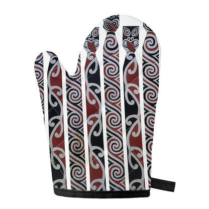 Maori Fence Print Single Oven Mitt
