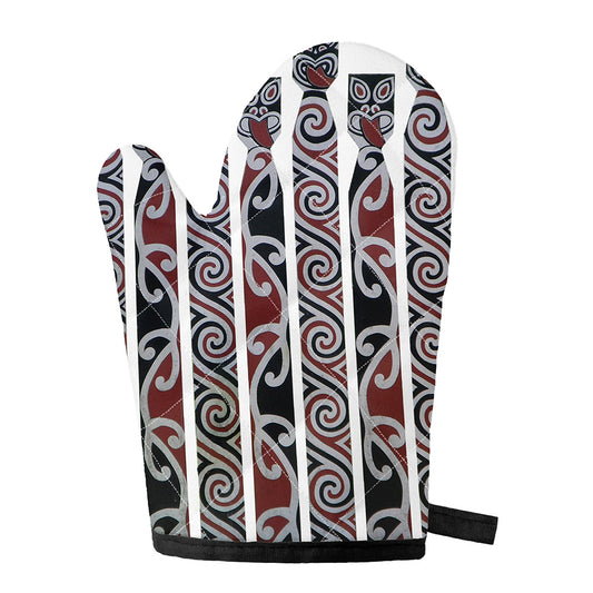 Maori Fence Print Single Oven Mitt