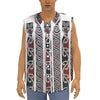 Maori Fence Print Sleeveless Baseball Jersey