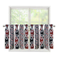 Maori Fence Print Tier Curtains