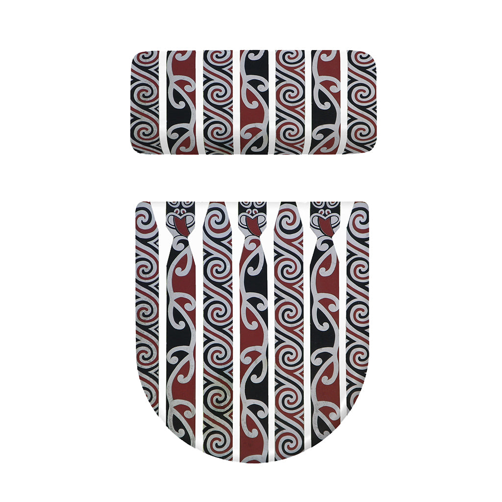 Maori Fence Print Toilet Lid And Tank Cover Set