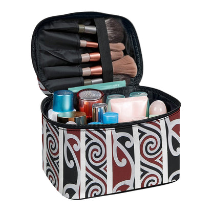 Maori Fence Print Travel Makeup Bag