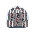 Maori Fence Print White Mesh Trucker Hat