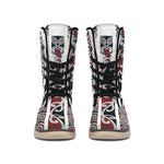 Maori Fence Print Winter Boots