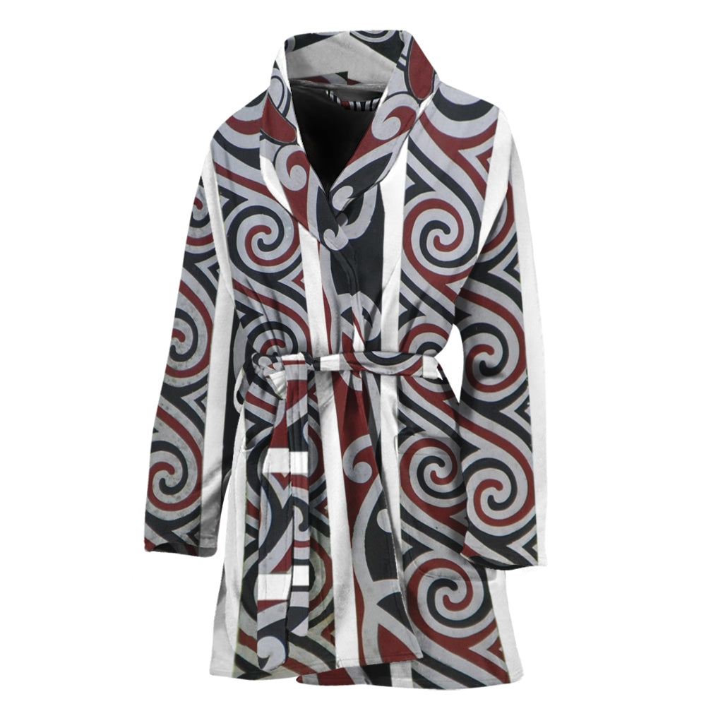 Maori Fence Print Women's Bathrobe