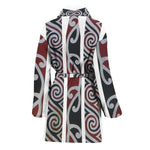 Maori Fence Print Women's Bathrobe