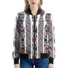 Maori Fence Print Women's Bomber Jacket