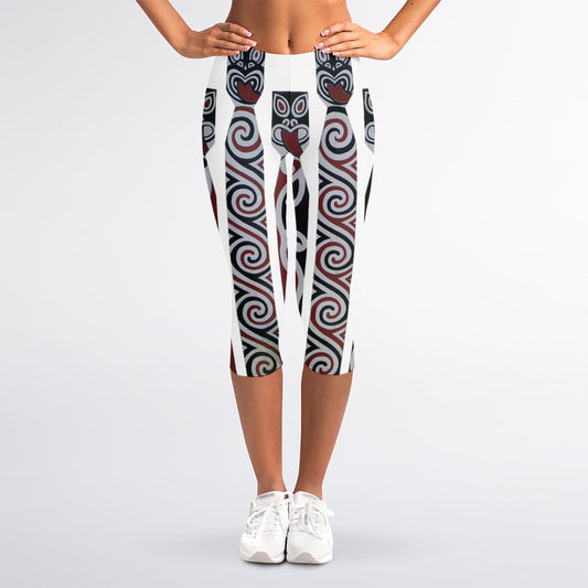 Maori Fence Print Women's Capri Leggings
