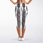 Maori Fence Print Women's Capri Leggings