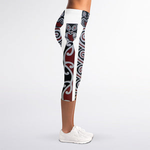 Maori Fence Print Women's Capri Leggings