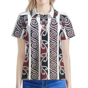 Maori Fence Print Women's Polo Shirt