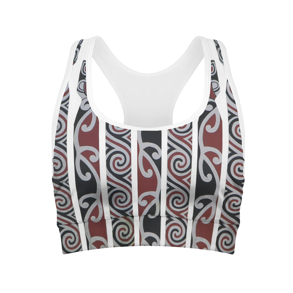 Maori Fence Print Women's Sports Bra