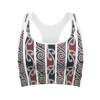 Maori Fence Print Women's Sports Bra