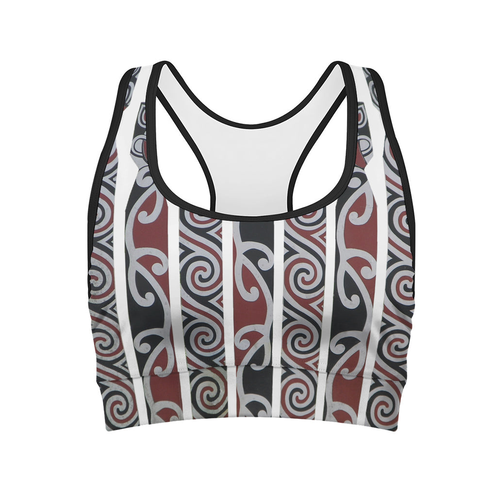 Maori Fence Print Women's Sports Bra