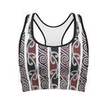 Maori Fence Print Women's Sports Bra
