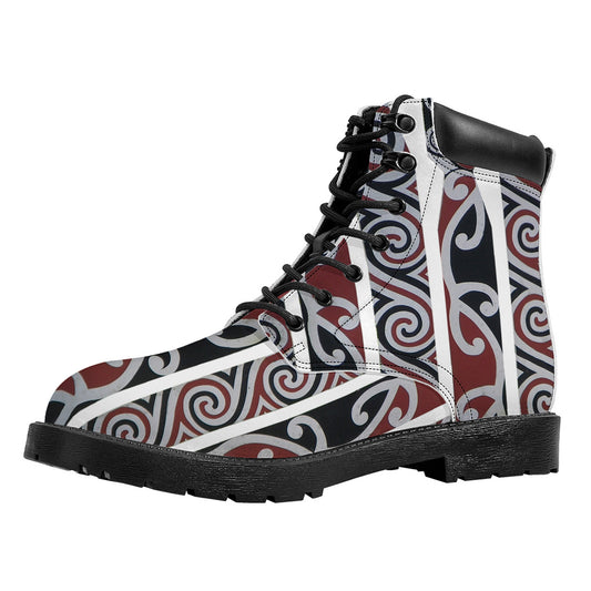 Maori Fence Print Work Boots