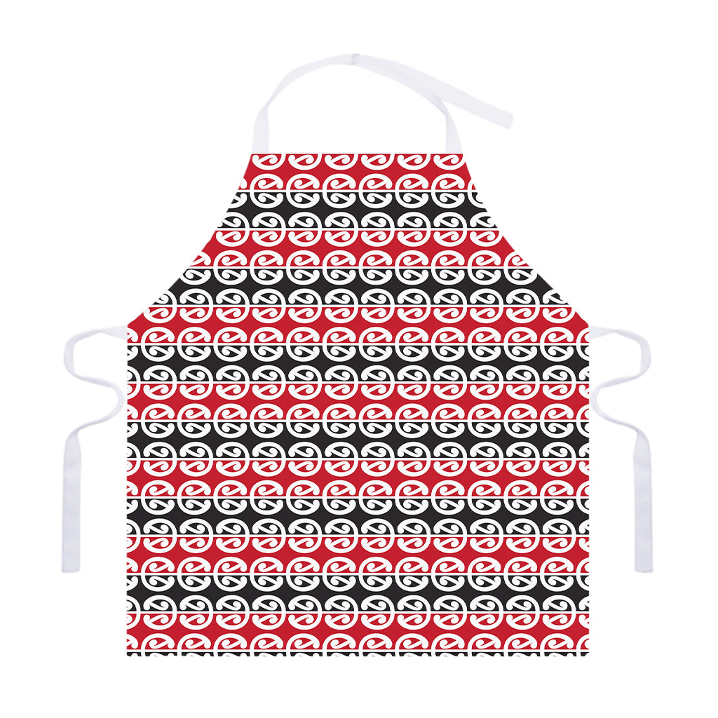 Maori Kowhaiwhai Pattern Print Adjustable Apron