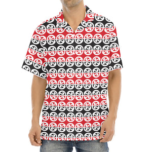 Maori Kowhaiwhai Pattern Print Aloha Shirt